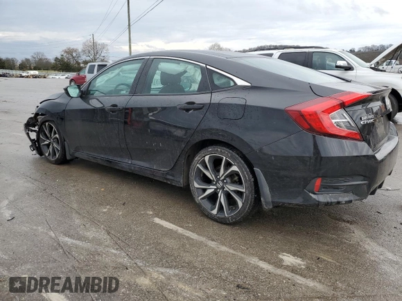 2019 Honda Civic Sport with VIN 2HGFC2F83KH550531, listed as a Copart auction lot 46106134 with 50,988 mi miles and Salvage title. Bid and sale history available at DreamBid. Image 2.