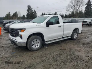 2023 Chevrolet Silverado 1500 Work Truck with VIN 3GCNAAED7PG301679, listed as a Copart auction lot 46374295 with 7,856 mi miles and Clean Title. Bid and sale history available at carsss.com. Image 1.