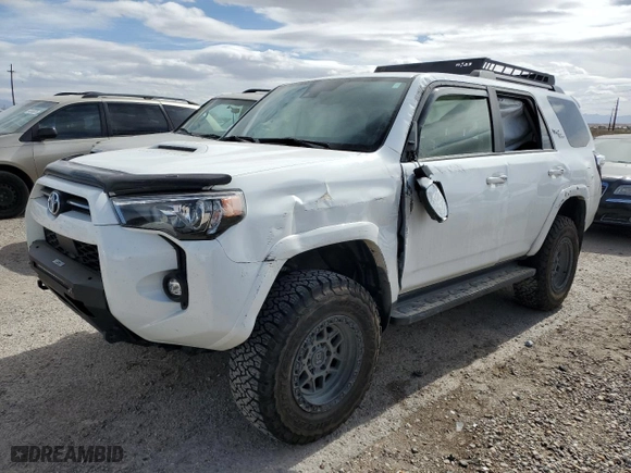 2022 Toyota 4Runner TRD Off Road with VIN JTEPU5JR1N6016088, listed as a Copart auction lot 44816615 with 56,815 mi miles and Salvage Title. Bid and sale history available at carsss.com. Image 1.