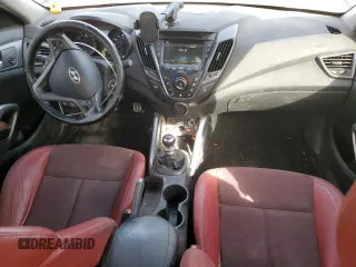 2014 Hyundai Veloster Turbo with VIN KMHTC6AE8EU201724, listed as a Copart auction lot 77487444 with 163,334 mi miles and Salvage Title. Bid and sale history available at carsss.com. Image 8.