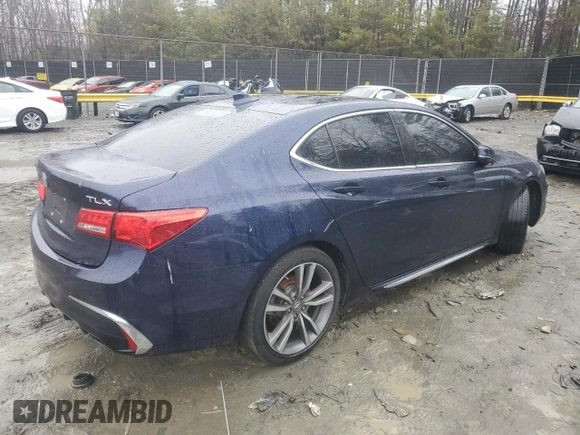 2020 Acura TLX w/Technology Pkg with VIN 19UUB2F49LA000919, listed as a Copart auction lot 83974594 with 25,502 mi miles and Salvage Title. Bid and sale history available at carsss.com. Image 3.