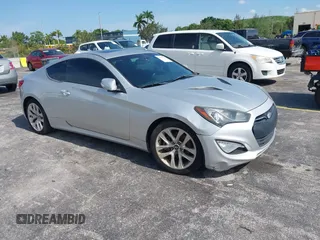 2013 Hyundai Genesis Coupe R-Spec with VIN KMHHU6KJ9DU096415, listed as a IAAI auction lot 42859501 with 107,251 mi miles and . Bid and sale history available at DreamBid. Image 1.