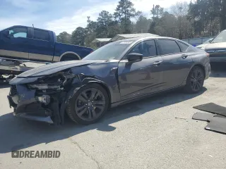 2023 Acura TLX w/A-Spec Package with VIN 19UUB6F54PA000171, listed as a Copart auction lot 47404905 with 17,491 mi miles and Salvage Title. Bid and sale history available at carsss.com. Image 1.