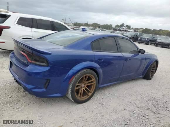2021 Dodge Charger SRT Hellcat Widebody with VIN 2C3CDXL98MH668185, listed as a Copart auction lot 47751065 with 38,756 mi miles and Salvage Title. Bid and sale history available at carsss.com. Image 3.
