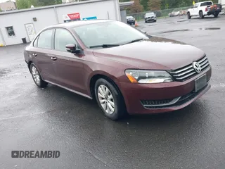 2013 Volkswagen Passat S with VIN 1VWAP7A35DC067454, listed as a IAAI auction lot 42524005 with 125,765 mi miles and . Bid and sale history available at DreamBid. Image 1.