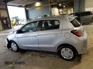 2024 Mitsubishi Mirage ES with VIN ML32AUHJ3RH017533, listed as a Copart auction lot 61968955 with 15,596 mi miles and Salvage title. Bid and sale history available at DreamBid. Image 2.