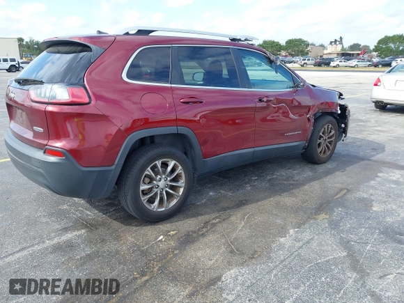 2019 Jeep Cherokee Latitude Plus with VIN 1C4PJLLB2KD331586, listed as a IAAI auction lot 41913175 with 92,563 mi miles. Bid and sale history available at carsss.com. Image 4.