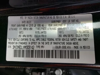 2021 Mazda CX-30 Premium with VIN 3MVDMBDLXMM305142, listed as a Copart auction lot 68692393 with 37,922 mi miles and Non repairable. Bid and sale history available at DreamBid. Image 13.