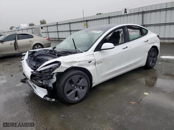 2023 Tesla Model 3 with VIN 5YJ3E1EA9PF558768, listed as a Copart auction lot 85970974 with 0 mi miles and Salvage Title. Bid and sale history available at carsss.com. Image 1.