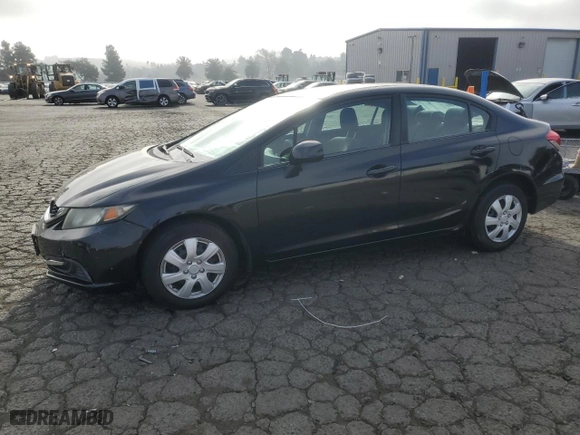 2013 Honda Civic Sdn LX with VIN 2HGFB2F50DH561904, listed as a Copart auction lot 42264285 with 165,218 mi miles and Salvage Title. Bid and sale history available at carsss.com. Image 1.