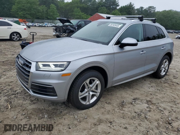 2018 Audi Q5 Premium Plus with VIN WA1BNAFYXJ2150534, listed as a Copart auction lot 59763445 with 47,983 mi miles and Salvage title. Bid and sale history available at DreamBid. Image 1.