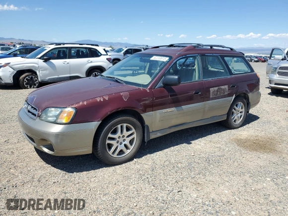 2001 Subaru Legacy Outback with VIN 4S3BH665717654929, listed as a Copart auction lot 62233615 with 274,679 mi miles and Clean title. Bid and sale history available at DreamBid. Image 1.