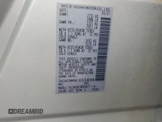2017 Nissan Pathfinder SL with VIN 5N1DR2MM8HC655898, listed as a Copart auction lot 55143635 with 101,838 mi miles and Clean title. Bid and sale history available at DreamBid. Image 12.