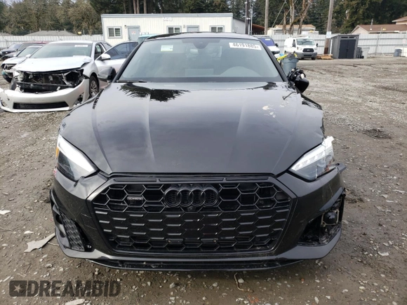 2023 Audi A5 Sportback S line Premium Plus with VIN WAUFACF55PA019396, listed as a Copart auction lot 46191885 with 7,404 mi miles and Salvage Title. Bid and sale history available at carsss.com. Image 5.