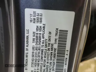 2018 Honda Ridgeline RTL-E z VIN 5FPYK3F77JB007492, wystawiony jako Copart lot #43716475 z przebiegiem Nie podano mil oraz Szkoda całkowita • Salvage title. Historia ofert i sprzedaży dostępna na DreamBid. Obrazek 12.