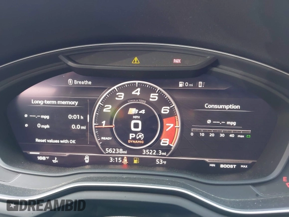 2019 Audi S4 Premium Plus z VIN WAUB4AF49KA003745, wystawiony jako IAAI lot #42010170 z przebiegiem 56 238 mil mil oraz . Historia ofert i sprzedaży dostępna na DreamBid. Obrazek 7.