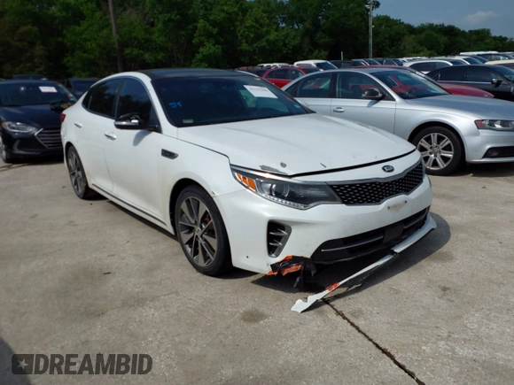 2016 Kia Optima SXL Turbo with VIN 5XXGV4L26GG015874, listed as a IAAI auction lot 42127366 with 166,970 mi miles. Bid and sale history available at carsss.com. Image 1.
