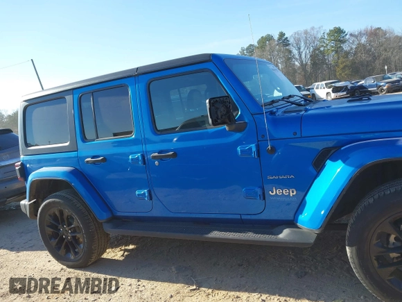 2022 Jeep Wrangler Unlimited Sahara with VIN 1C4JJXP64NW192452, listed as a IAAI auction lot 41631295 with 23,738 mi miles and . Bid and sale history available at DreamBid. Image 13.