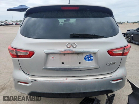 2014 Infiniti QX60 with VIN 5N1AL0MM1EC552553, listed as a Copart auction lot 63285785 with 174,041 mi miles and Salvage title. Bid and sale history available at DreamBid. Image 6.