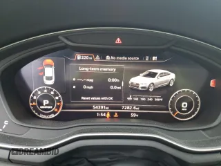 2018 Audi A5 Sportback Premium Plus with VIN WAUBNCF53JA087092, listed as a Copart auction lot 45298784 with 54,391 mi miles. Bid and sale history available at carsss.com. Image 9.