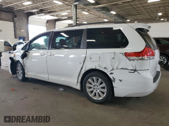 2013 Toyota Sienna XLE with VIN 5TDDK3DC9DS070424, listed as a Copart auction lot 61406715 with 193,583 mi miles and Salvage title. Bid and sale history available at DreamBid. Image 2.