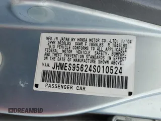 2004 Honda Civic Hybrid with VIN JHMES95624S010524, listed as a Copart auction lot 87261204 with 286,100 mi miles and Salvage Title. Bid and sale history available at carsss.com. Image 12.