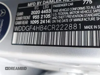 2012 Mercedes-Benz C-Class C 250 Sport with VIN WDDGF4HB4CR222881, listed as a IAAI auction lot 41783860 with 109,759 mi miles. Bid and sale history available at carsss.com. Image 9.