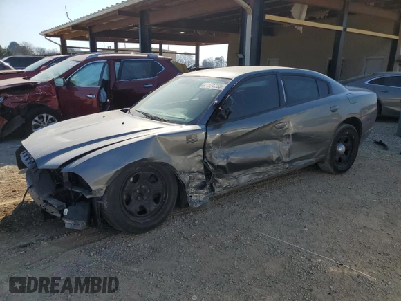 2012 Dodge Charger Police with VIN 2C3CDXAT3CH144424, listed as a Copart auction lot 48874265 with 96,312 mi miles and Salvage Title. Bid and sale history available at carsss.com. Image 1.
