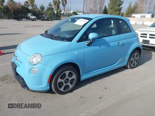 2017 FIAT 500e with VIN 3C3CFFGE9HT600549, listed as a IAAI auction lot 41616359 with 41,880 mi miles. Bid and sale history available at carsss.com. Image 2.