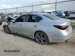 2018 Infiniti Q50 Luxe with VIN JN1EV7AP4JM361577, listed as a Copart auction lot 73135194 with Not provided miles and Non repairable. Bid and sale history available at DreamBid. Image 2.