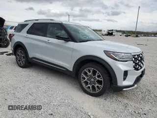 2025 Ford Explorer Platinum with VIN 1FMWK8HC6SGB57457, listed as a Copart auction lot 53721195 with 4,956 mi miles and Salvage title. Bid and sale history available at DreamBid. Image 4.