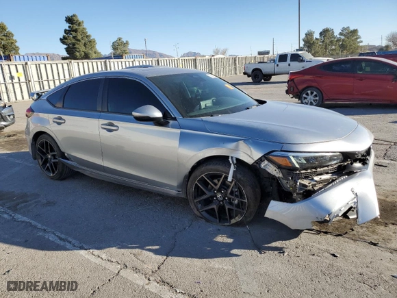 2024 Honda Civic Hatchback Sport Touring with VIN 19XFL1H88RE007235, listed as a Copart auction lot 43838155 with 9,817 mi miles and Salvage Title. Bid and sale history available at carsss.com. Image 4.