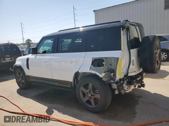 2024 Land Rover Defender X-Dynamic SE with VIN SALE27EUXR2289502, listed as a Copart auction lot 51872275 with 7,556 mi miles and Salvage title. Bid and sale history available at DreamBid. Image 2.