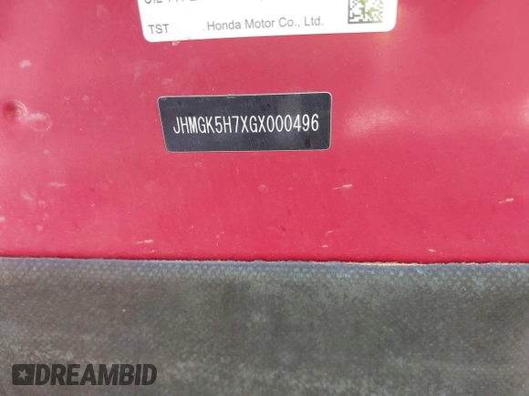 2016 Honda Fit EX z VIN JHMGK5H7XGX000496, wystawiony jako IAAI lot #42552607 z przebiegiem 44 835 mil mil oraz . Historia ofert i sprzedaży dostępna na DreamBid. Obrazek 9.