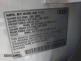 2023 Audi Q7 Premium Plus with VIN WA1LXBF71PD006251, listed as a IAAI auction lot 41423717 with 19,717 mi miles. Bid and sale history available at carsss.com. Image 9.
