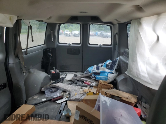 2015 Chevrolet Express Passenger LS with VIN 1GAWGPFG0F1141701, listed as a Copart auction lot 62818685 with 63,219 mi miles and Salvage title. Bid and sale history available at DreamBid. Image 10.