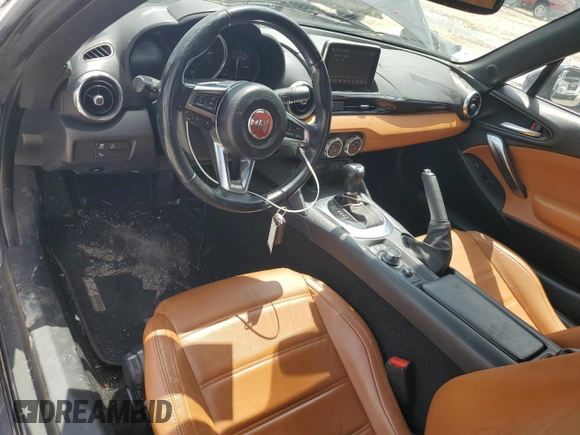 2017 FIAT 124 Spider Lusso with VIN JC1NFAEK4H0103516, listed as a Copart auction lot 57253905 with 46,291 mi miles and Salvage title. Bid and sale history available at DreamBid. Image 8.