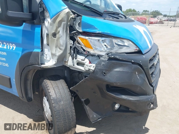 2023 Ram ProMaster Cargo with VIN 3C6LRVBG8PE548461, listed as a IAAI auction lot 42176460 with 32,791 mi miles. Bid and sale history available at carsss.com. Image 6.