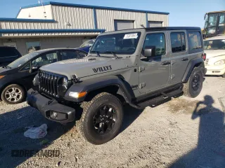 2022 Jeep Wrangler Unlimited Willys with VIN 1C4HJXDN2NW273413, listed as a Copart auction lot 75307094 with 28,091 mi miles and Salvage Title. Bid and sale history available at DreamBid. Image 1.