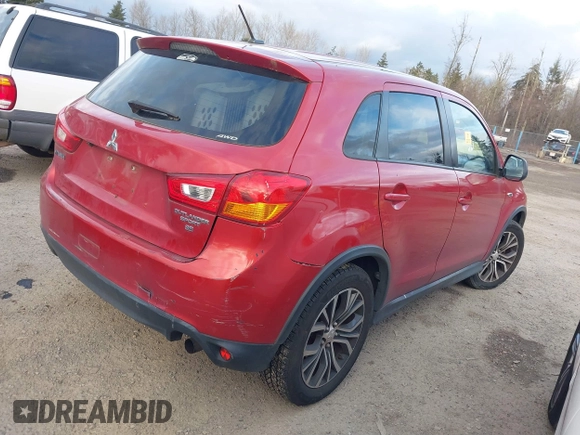 2016 Mitsubishi Outlander ES with VIN JA4AR3AW5GZ051377, listed as a IAAI auction lot 41536624 with 95,962 mi miles and . Bid and sale history available at DreamBid. Image 4.