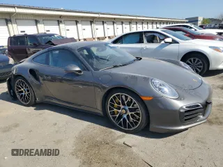 2014 Porsche 911 Turbo with VIN WP0AD2A92ES167652, listed as a Copart auction lot 75422514 with 35,360 mi miles and Salvage Title. Bid and sale history available at carsss.com. Image 4.