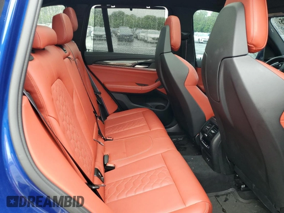 2023 BMW X3 M with VIN 5YM13EC05P9R94131, listed as a Copart auction lot 61018825 with 9,366 mi miles and Salvage title. Bid and sale history available at DreamBid. Image 11.