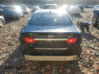 2017 Infiniti Q50 2.0t Sport with VIN JN1CV7ARXHM682154, listed as a Copart auction lot 79536634 with 0 mi miles and Salvage Title. Bid and sale history available at carsss.com. Image 6.