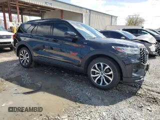 2025 Ford Explorer ST-Line with VIN 1FMUK7KH6SGA64976, listed as a Copart auction lot 46298065 with 1,346 mi miles and Salvage title. Bid and sale history available at DreamBid. Image 4.