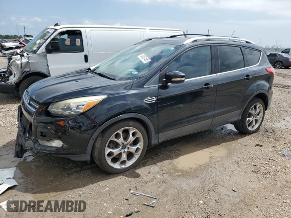 2013 Ford Escape Titanium z VIN 1FMCU0J98DUD37329, wystawiony jako Copart lot #50832495 z przebiegiem 94 386 mil mil oraz Szkoda całkowita • Salvage title. Historia ofert i sprzedaży dostępna na DreamBid. Obrazek 1.
