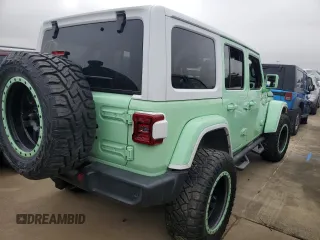 2018 Jeep Wrangler Unlimited Sahara z VIN 1C4HJXEN2JW211387, wystawiony jako Copart lot #42776935 z przebiegiem 66 170 mil mil oraz Szkoda całkowita • Salvage title. Historia ofert i sprzedaży dostępna na DreamBid. Obrazek 3.