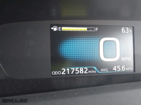 2019 Toyota Prius L Eco with VIN JTDKARFU3K3082893, listed as a IAAI auction lot 41370727 with 217,582 mi miles. Bid and sale history available at carsss.com. Image 16.