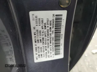 2016 Honda Accord Sport with VIN 1HGCR2F55GA116883, listed as a Copart auction lot 57898515 with 233,007 mi miles and Salvage title. Bid and sale history available at DreamBid. Image 12.