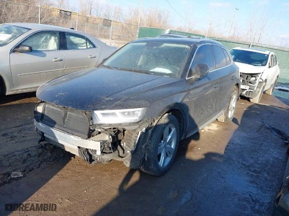 2019 Audi Q5 Premium Plus with VIN WA1BNAFY9K2047851, listed as a IAAI auction lot 41643955 with 79,496 mi miles. Bid and sale history available at carsss.com. Image 2.