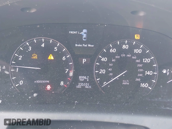 2008 Lexus LS 460 z VIN JTHBL46F185081395, wystawiony jako IAAI lot #42014942 z przebiegiem 235 101 mil mil oraz . Historia ofert i sprzedaży dostępna na DreamBid. Obrazek 7.